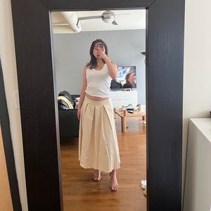 mango midi pleated skirt